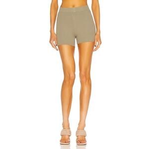 Cotton Citizen Ibiza Ribbed Biker Shorts in Basil